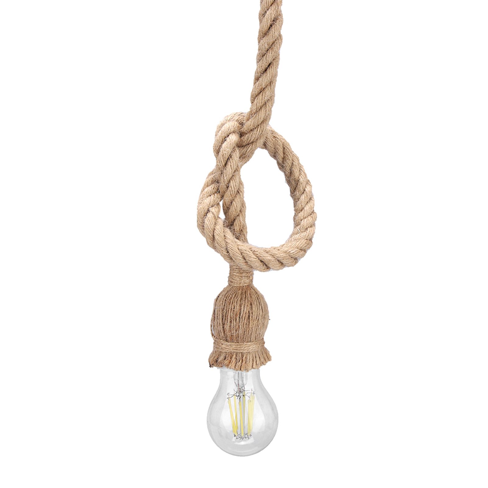 2m E27 Vintage Hemp Rope Ceiling Light Base Pendant Lamp Bulb Holder 85-265V view 14