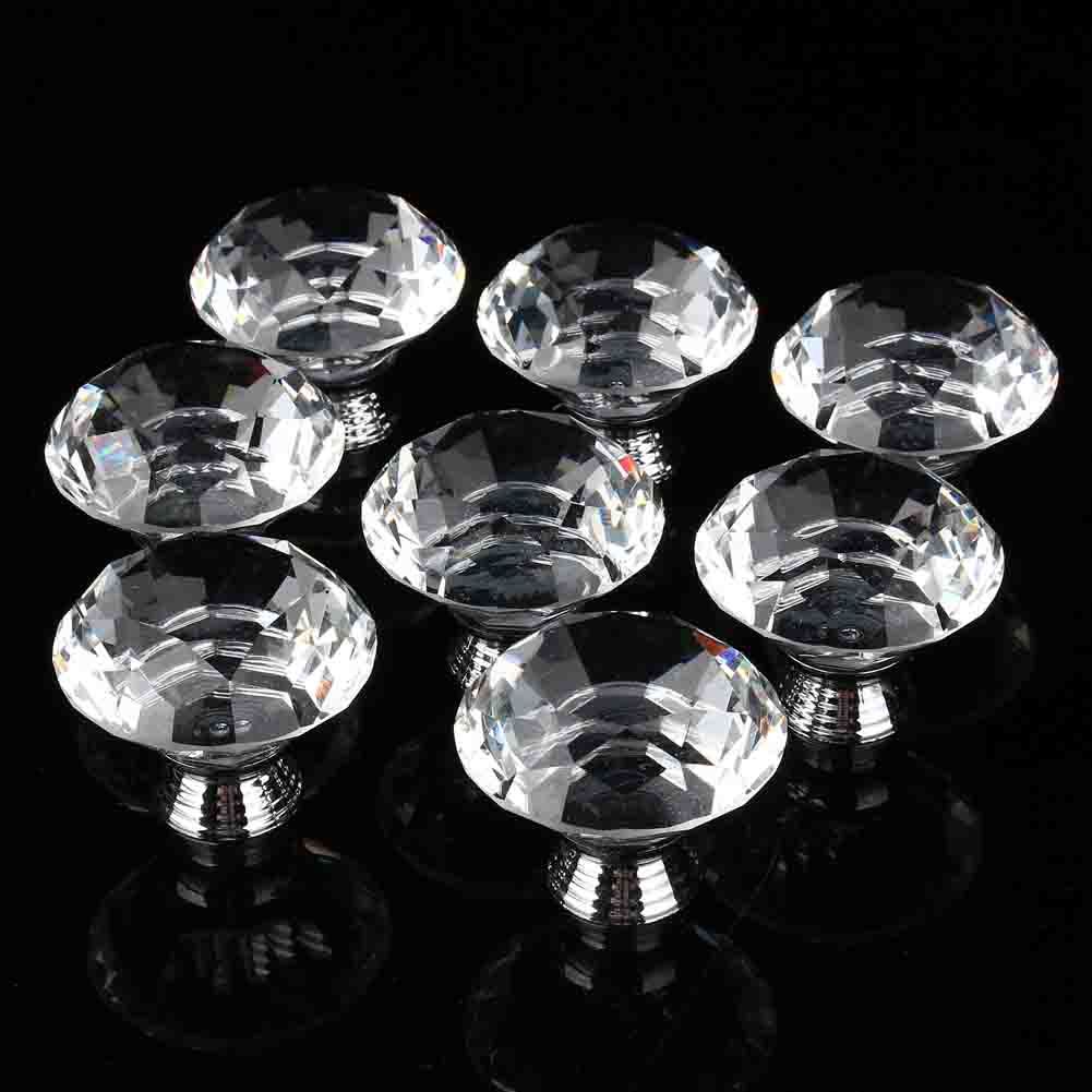 8Pcs 40mm Diamond Shape Cabinet Knob Drawer Pull for Cupboard Kitchen and view 6