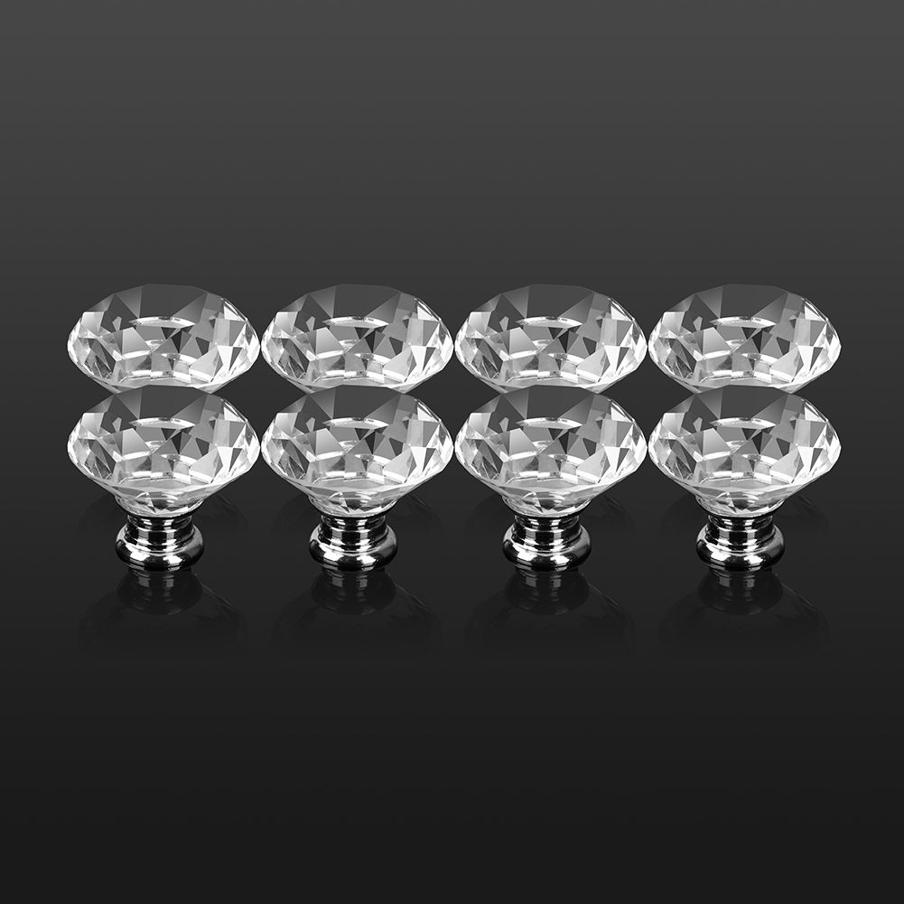 8Pcs 40mm Diamond Shape Cabinet Knob Drawer Pull for Cupboard Kitchen and view 9