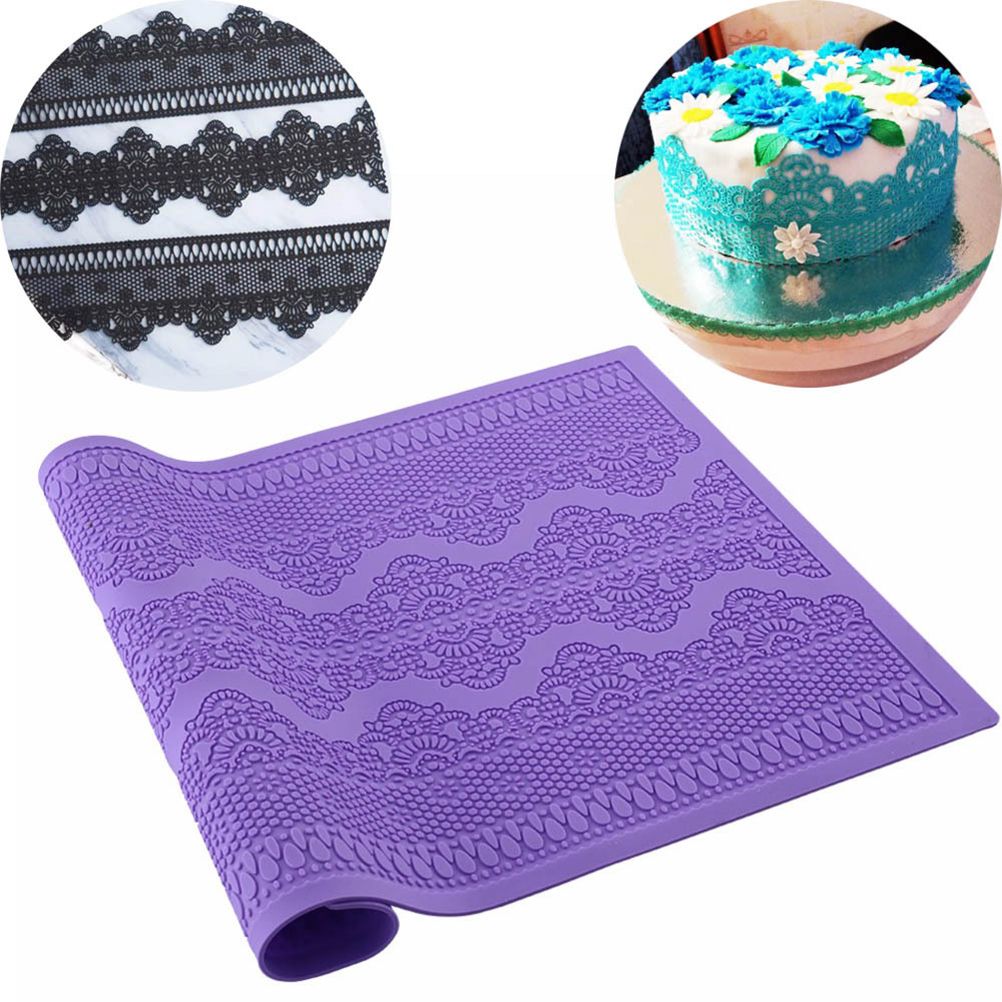 Silicon Baking Mat Sheet Pastry Baking Tool Reusable Cake Lace Mat Decorative view 2