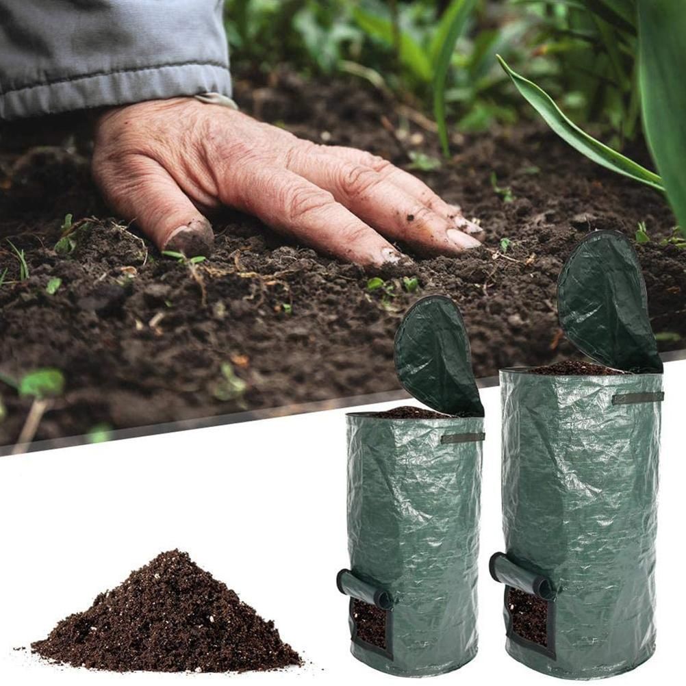 2 Pack Organic Compost Bags 15 Gallon 34 Gallon Garden Compost Bins Reusable view 4