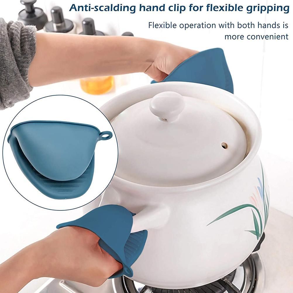6PCS/Set Silicone Anti Scalding Bowl Pot Clamp Set Hot Plate Silicone Pad view 6