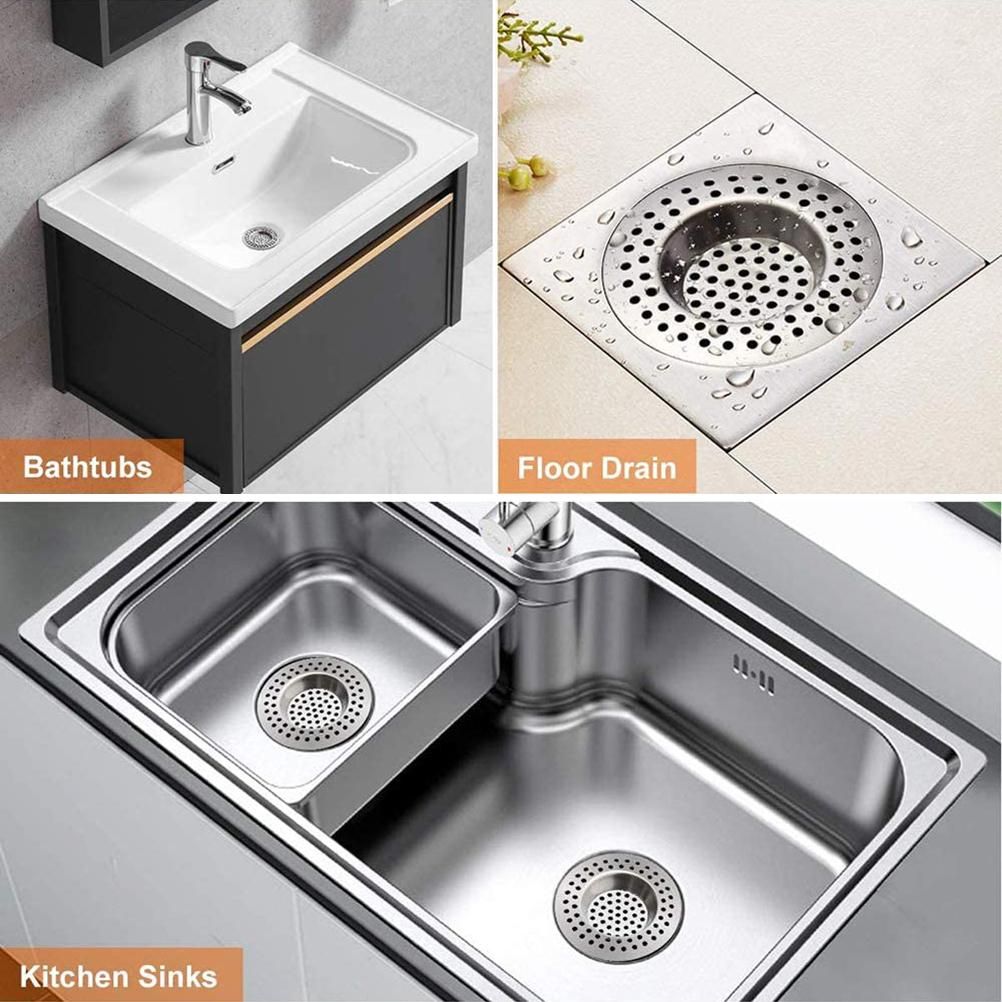 4PCS Stainless Steel Sink Drain Plug Sink Filter Kitchen Sink Strainer for view 6