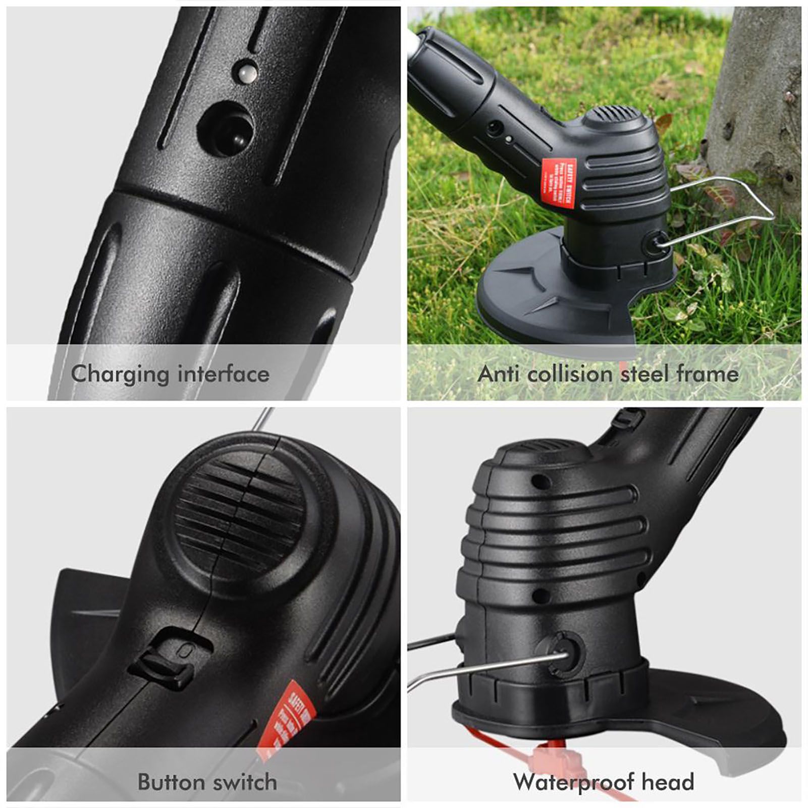 Garden Tool Cordless Lawn Trimmer Cordless Rechargeable Grass Trimmer String view 4