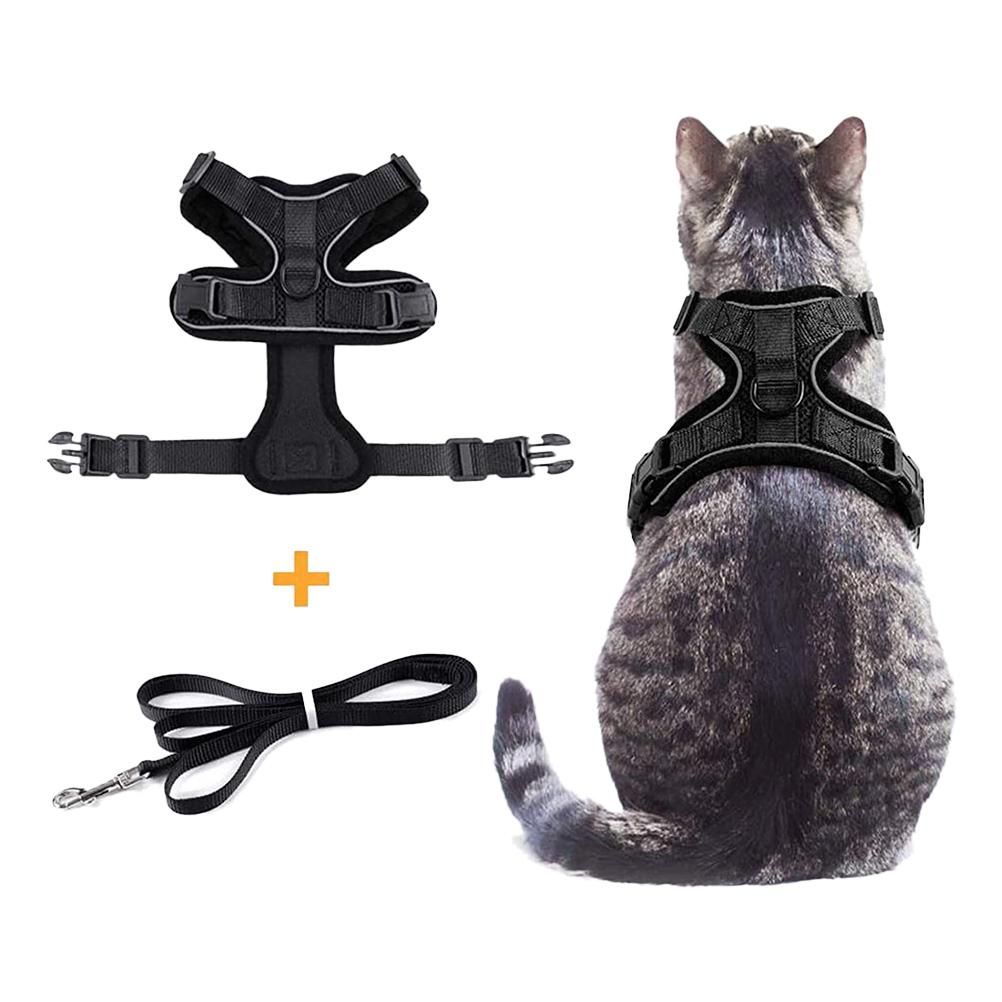 Cat Harness with Leash for Walking Escape Proof Adjustable Vest Harnesses for view 2