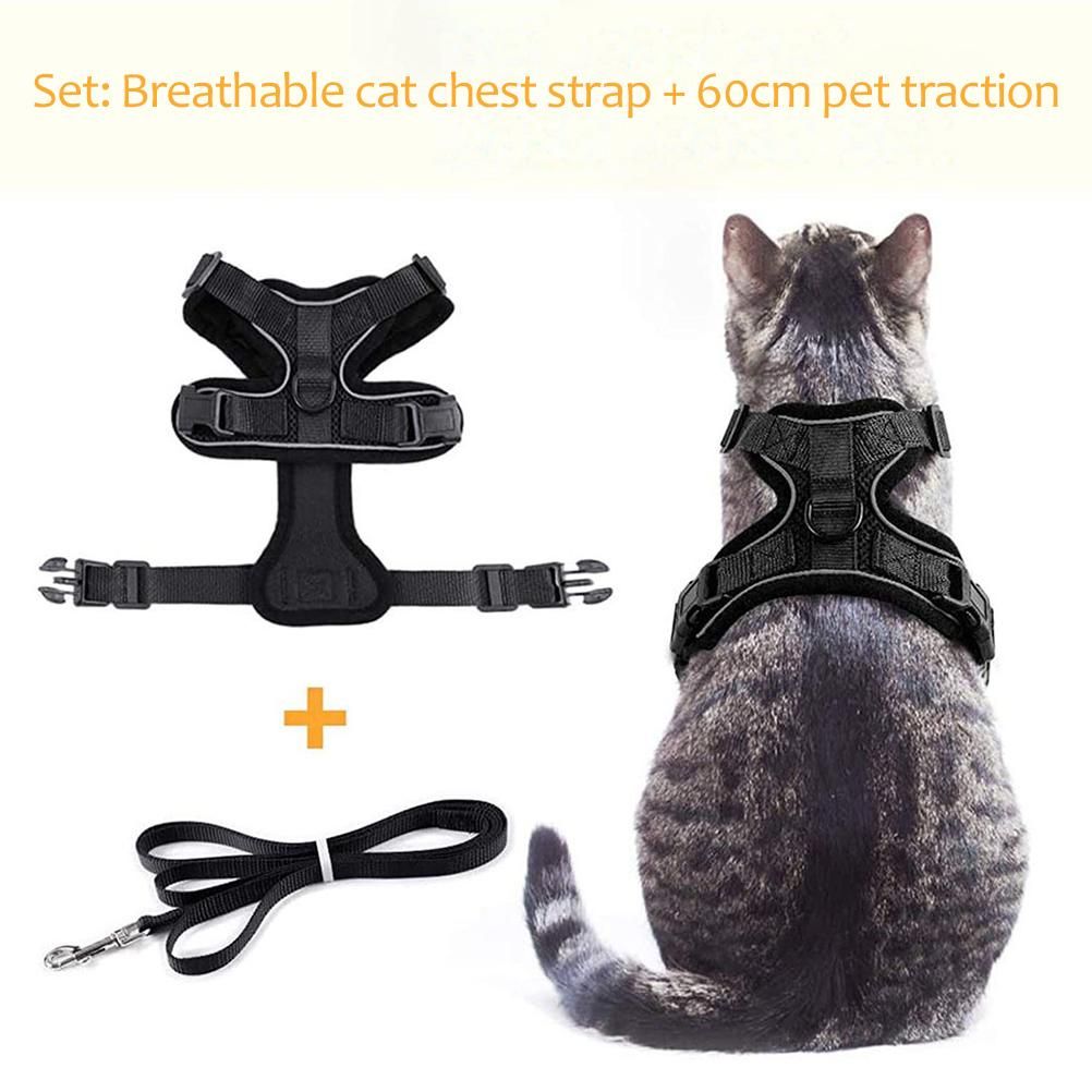 Cat Harness with Leash for Walking Escape Proof Adjustable Vest Harnesses for view 3