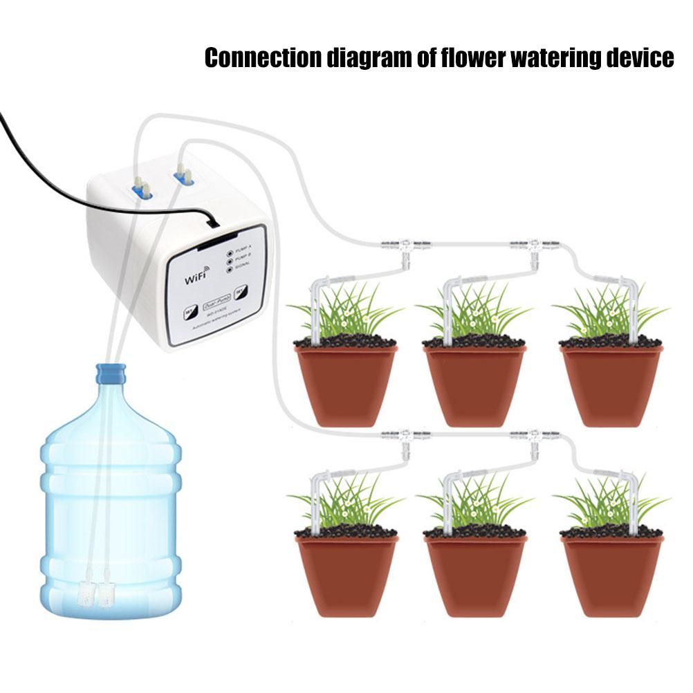 Wifi Double Pump Smart Watering System Smart Self Watering Timer Device Remote view 3