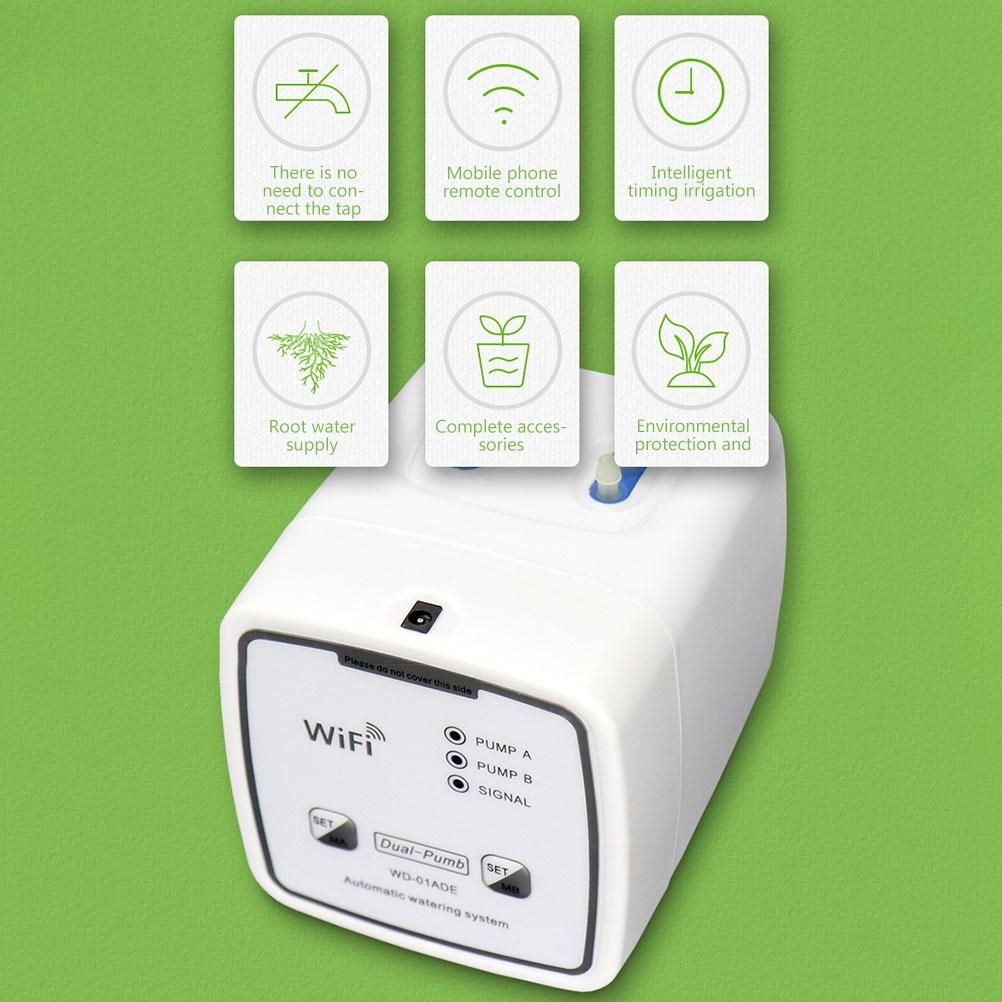 Wifi Double Pump Smart Watering System Smart Self Watering Timer Device Remote view 5