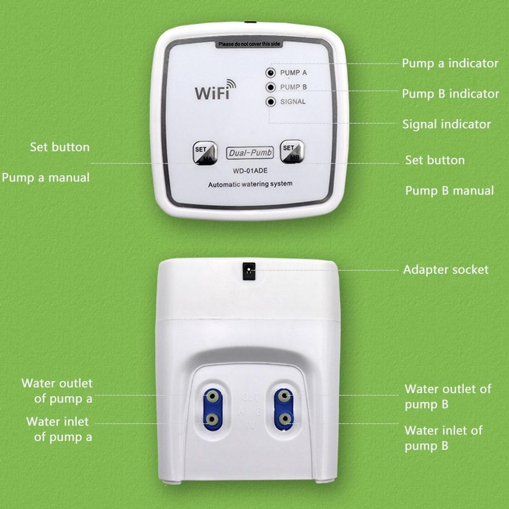 Wifi Double Pump Smart Watering System Smart Self Watering Timer Device Remote view 11