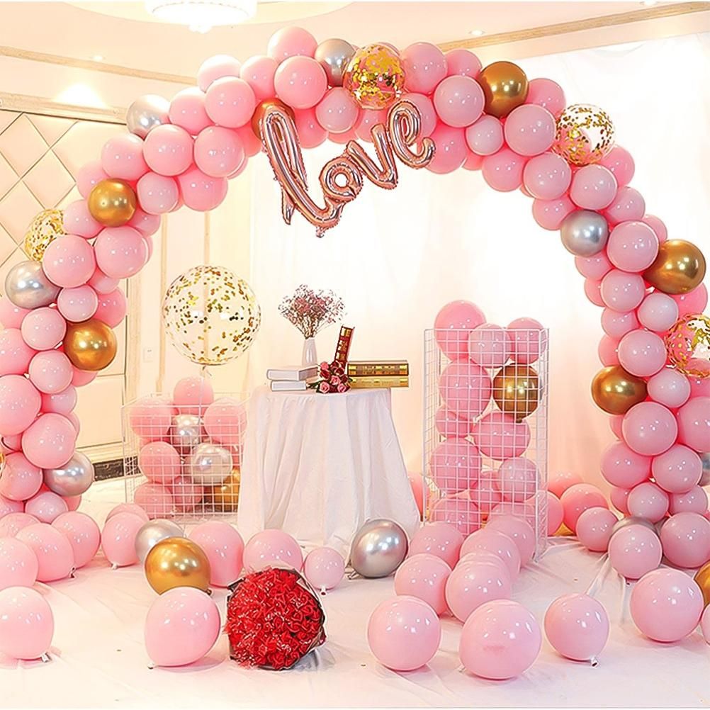 Balloon Arch Holder Kit Water Bag Hexagonal Base Steel Pipe 15 Section Fiber view 5
