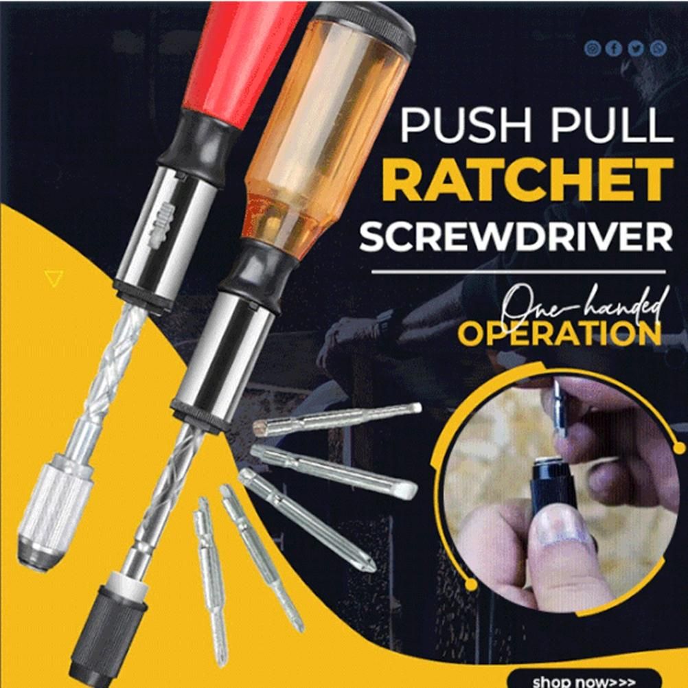 Push Pull Ratchet Screwdriver Adjustment Spiral Ratchet Screwdriver with 5 view 11