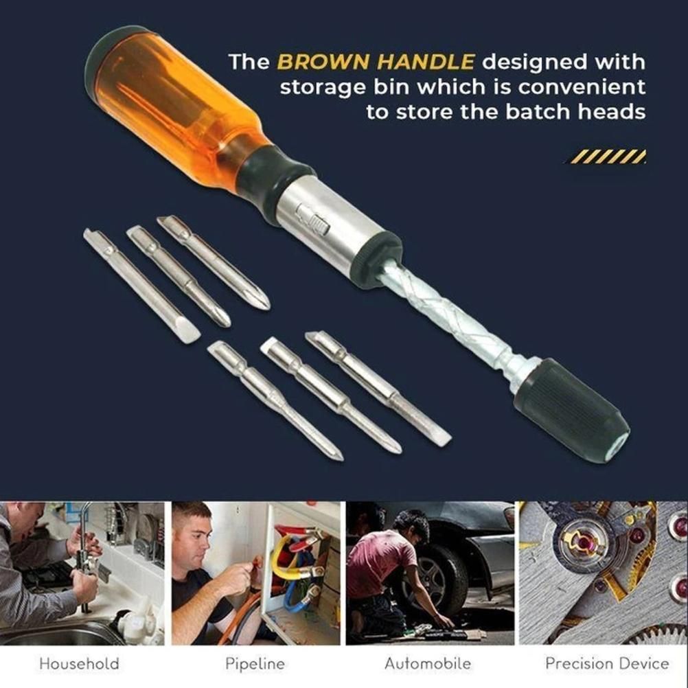 Push Pull Ratchet Screwdriver Adjustment Spiral Ratchet Screwdriver with 5 view 8
