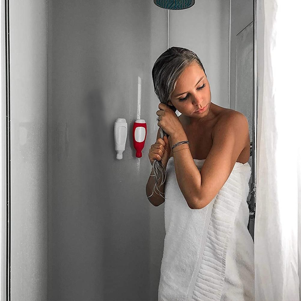 Wall Mounted Shower Dispenser Cover Silicone Sleeve Bathroom Organizer Shampoo view 5