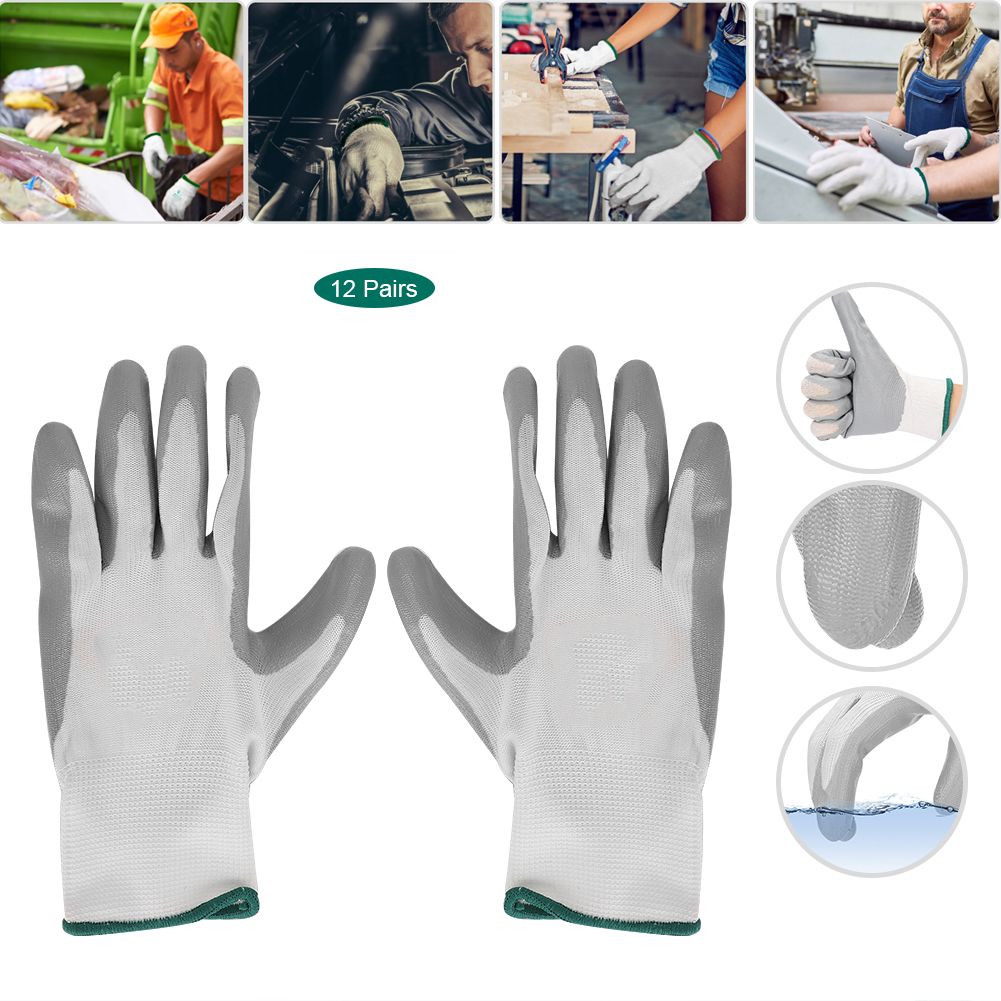 12 Pairs Professional Nitrile Gloves Wear Resistant Safety Hand Protective view 6