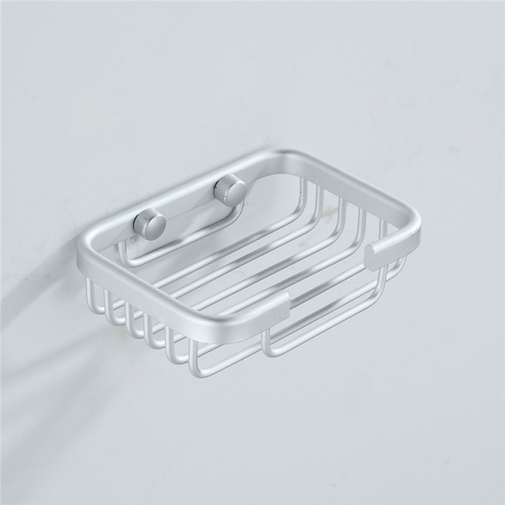 Soap Dish Space Aluminum Wall Mounted Self Draining Soap Holder for Bathroom