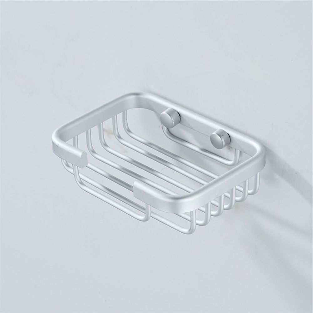 Soap Dish Space Aluminum Wall Mounted Self Draining Soap Holder for Bathroom view 2
