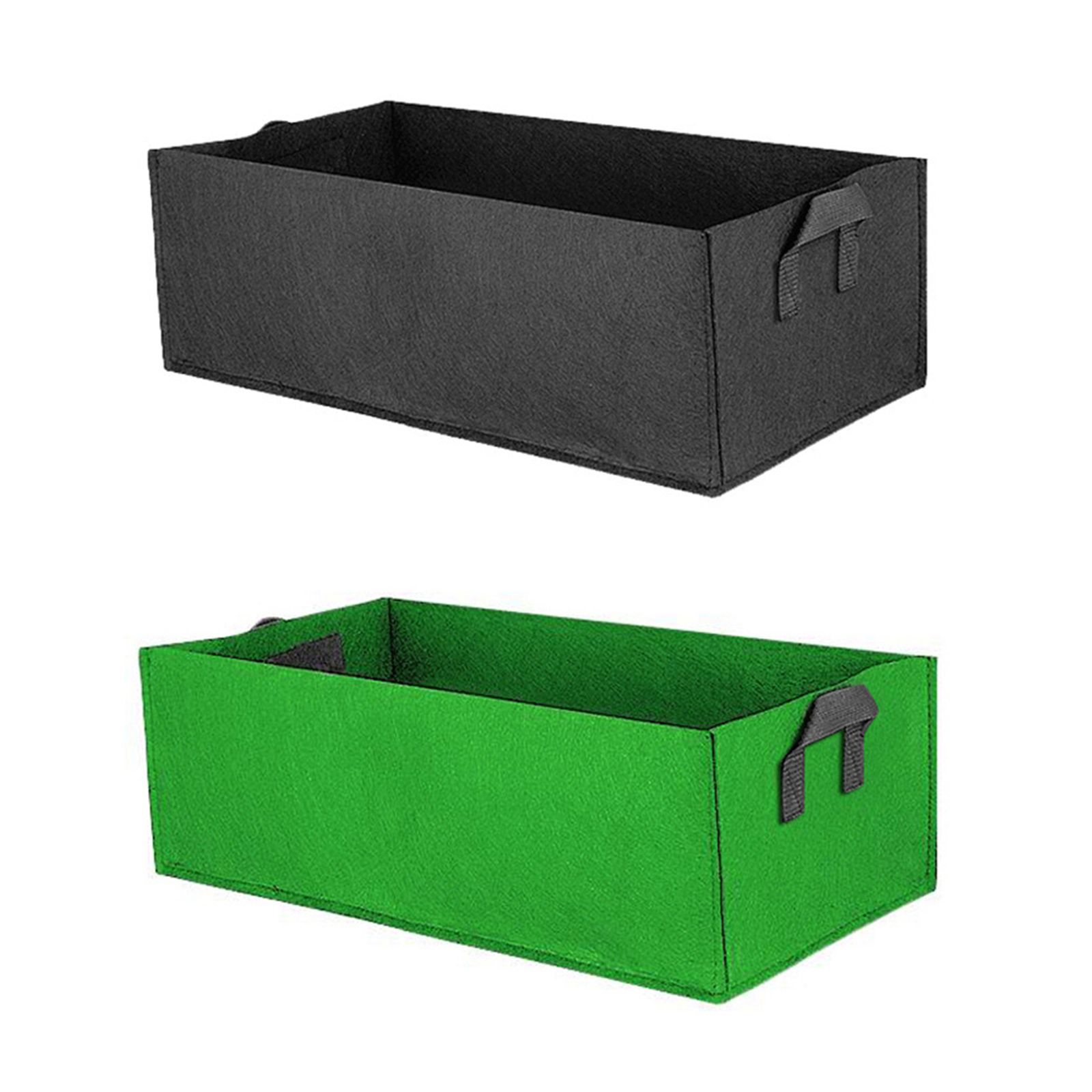 2pcs Fabric Raised Garden Bed with Handle Breathable 100 X 60 X 20cm Rectangle view 6