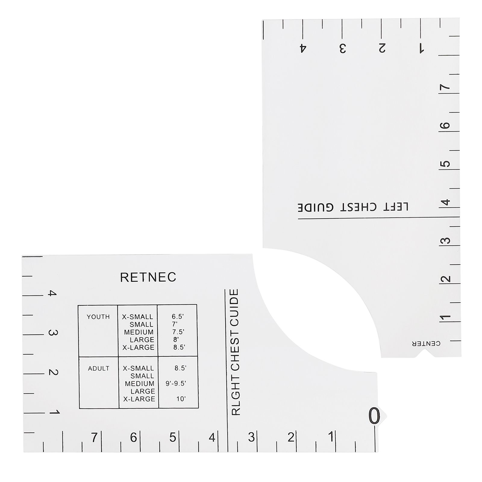 T Shirt Ruler Guide 18 Inch Acrylic Round Neck T Shirt Alignment Tool Sewing view 2