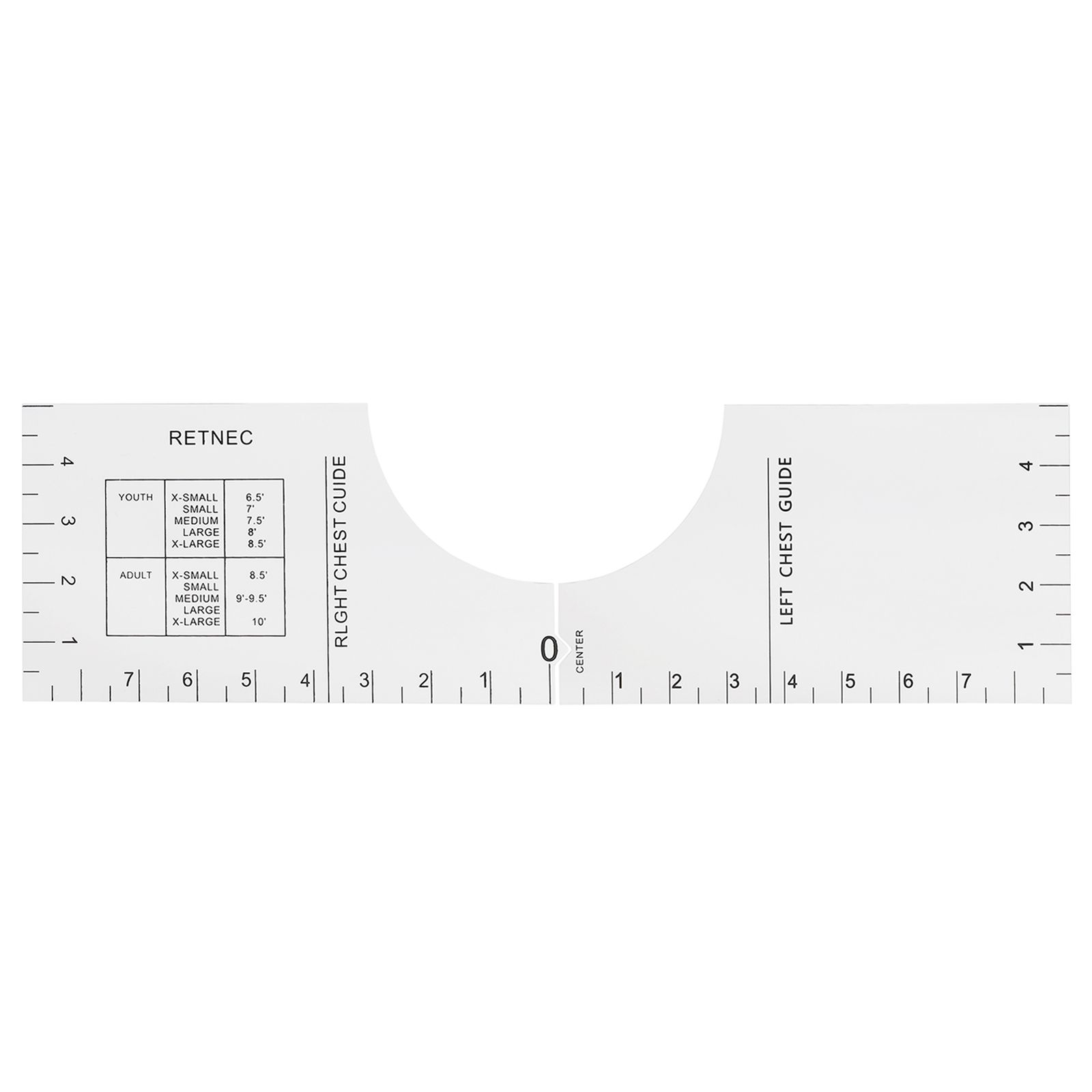 T Shirt Ruler Guide 18 Inch Acrylic Round Neck T Shirt Alignment Tool Sewing view 3