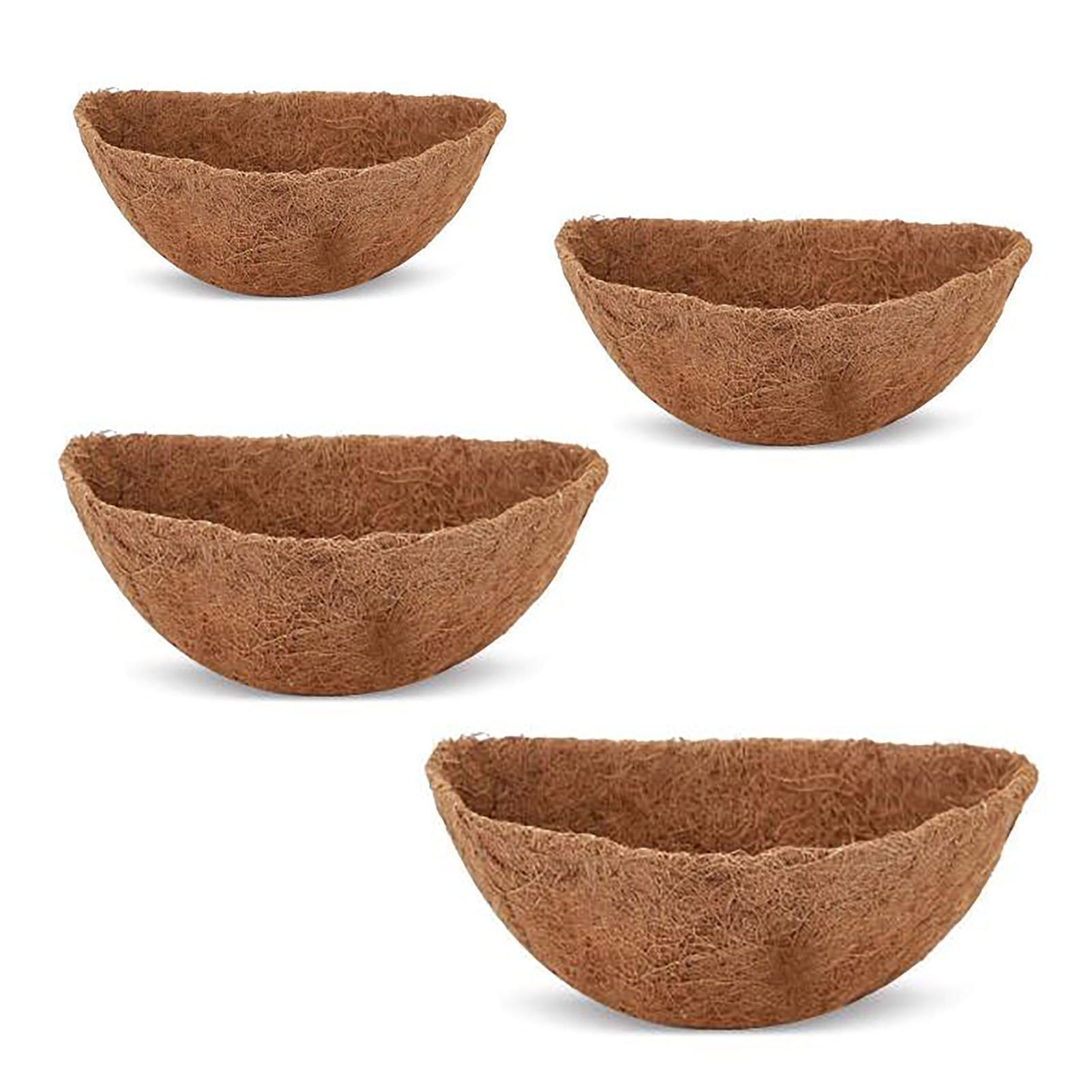 4 Pcs Coconut Liners for Flowers Garden Planters Coconut Fiber Round Hanging view 6