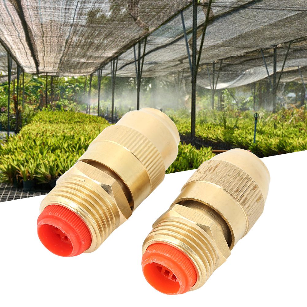 2Pcs G1/2 FNPT DN15 Copper Lawn Sprinkler Misting Water Nozzle Cooling view 7