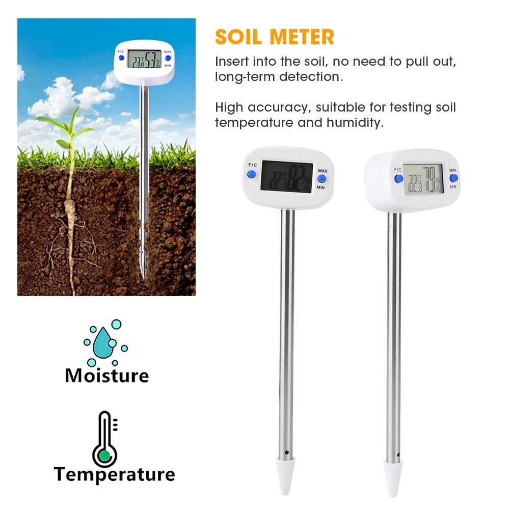 Mini Electronic Soil Temperature Moisture Meter Temperature Humidity Tester view 8