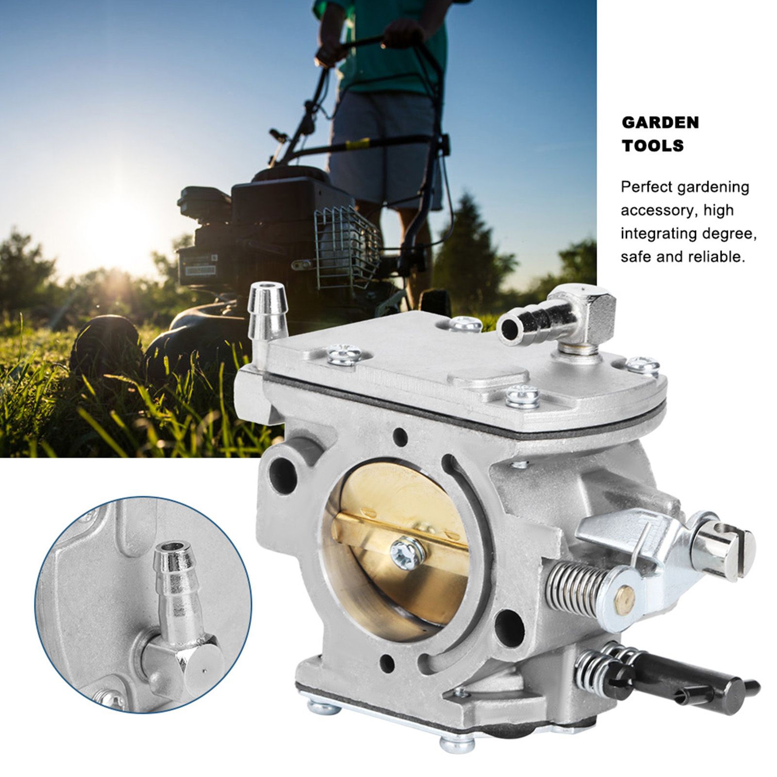 Garden Lawn Mower Carburetor Accessory Carb Replacement for WALBRO WB‑37 view 7