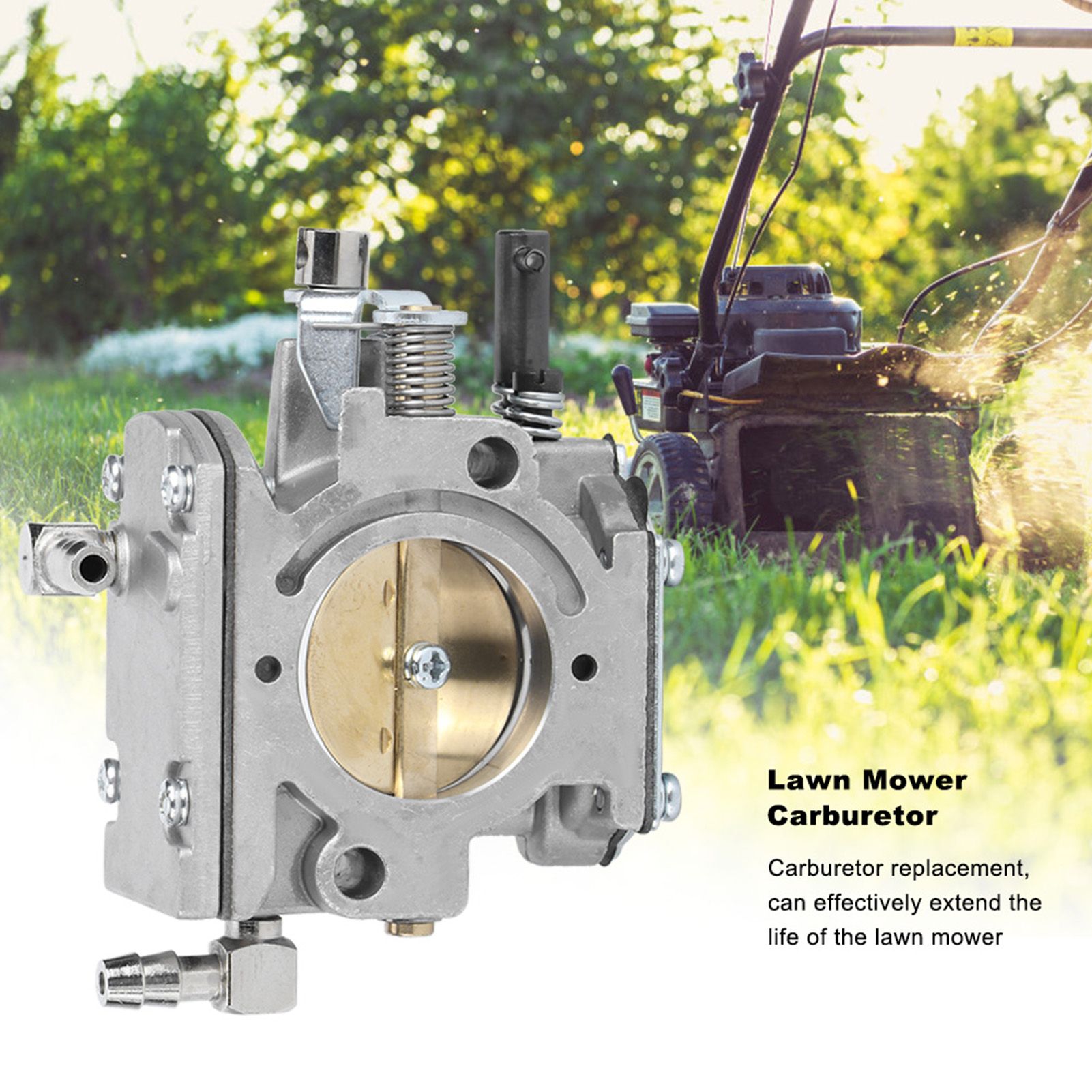 Garden Lawn Mower Carburetor Accessory Carb Replacement for WALBRO WB‑37 view 8