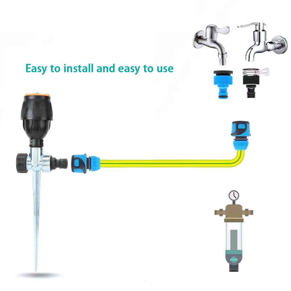 Lawn Watering Sprinkler 360 Degrees Rotating Garden Irrigation Courtyard view 8