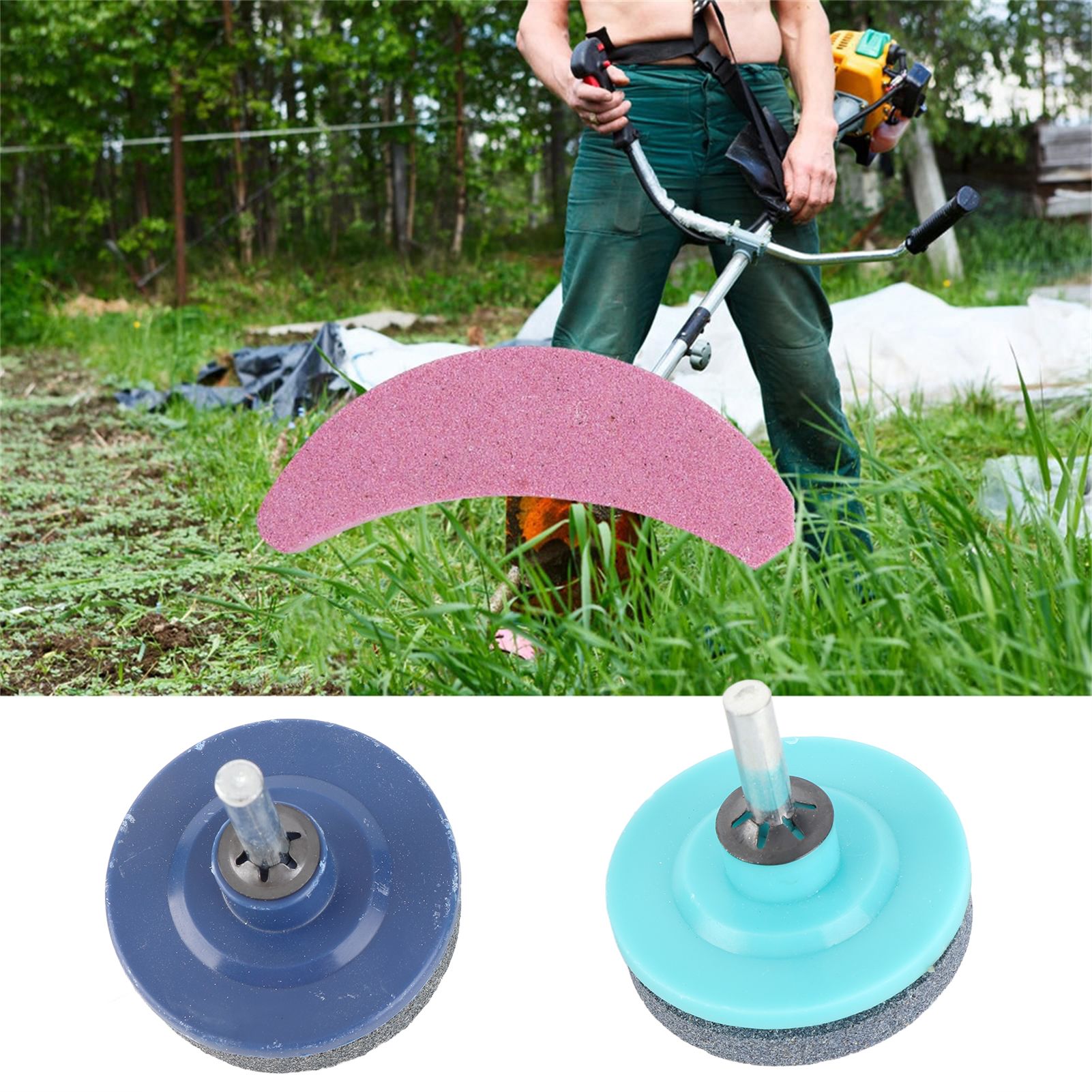 3Pcs/Set Universal Lawn Mower Trimmer Blade Sharpener Grinding Sharpening view 3