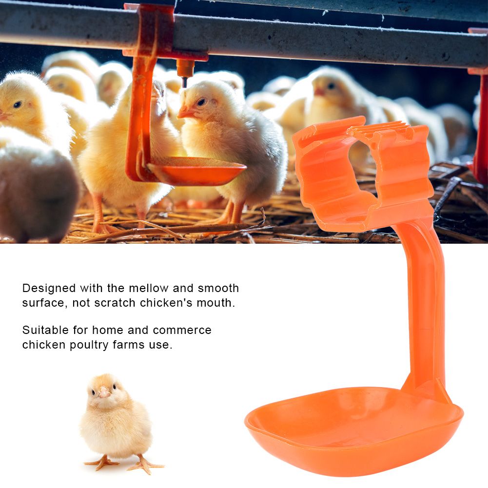 10Pcs Chicken Nipple Drinker Cups Waterer Hanging Cup Bent Arm Farm Supplies view 7