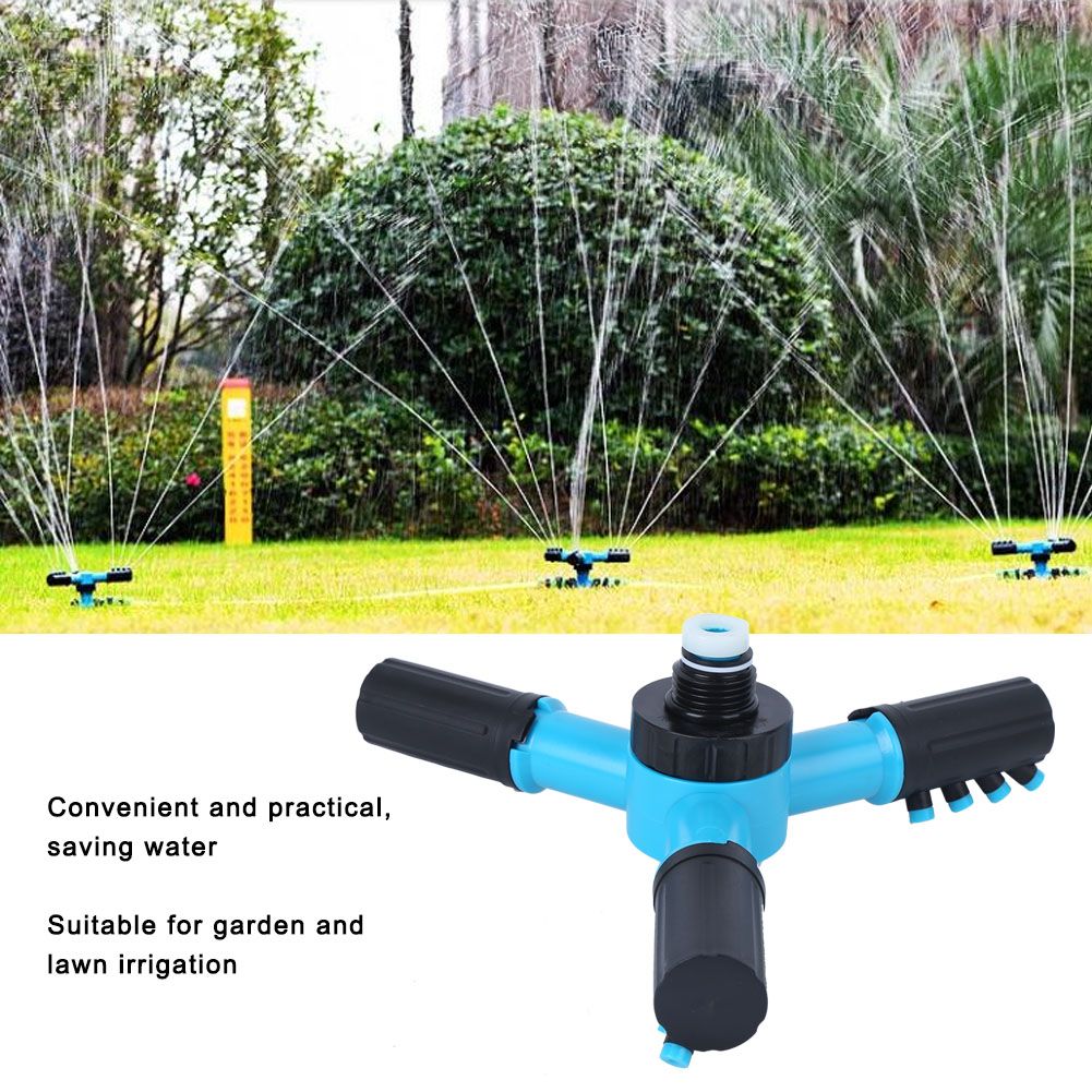 G1/2in 3-Arm Rotating Sprinkler Head Movable Irrigation Nozzle Garden Lawn view 8