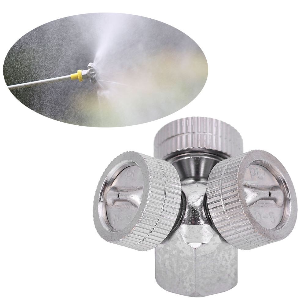 G3/8in Female Thread Three Head Misting Spray Nozzle Garden Sprinklers view 3