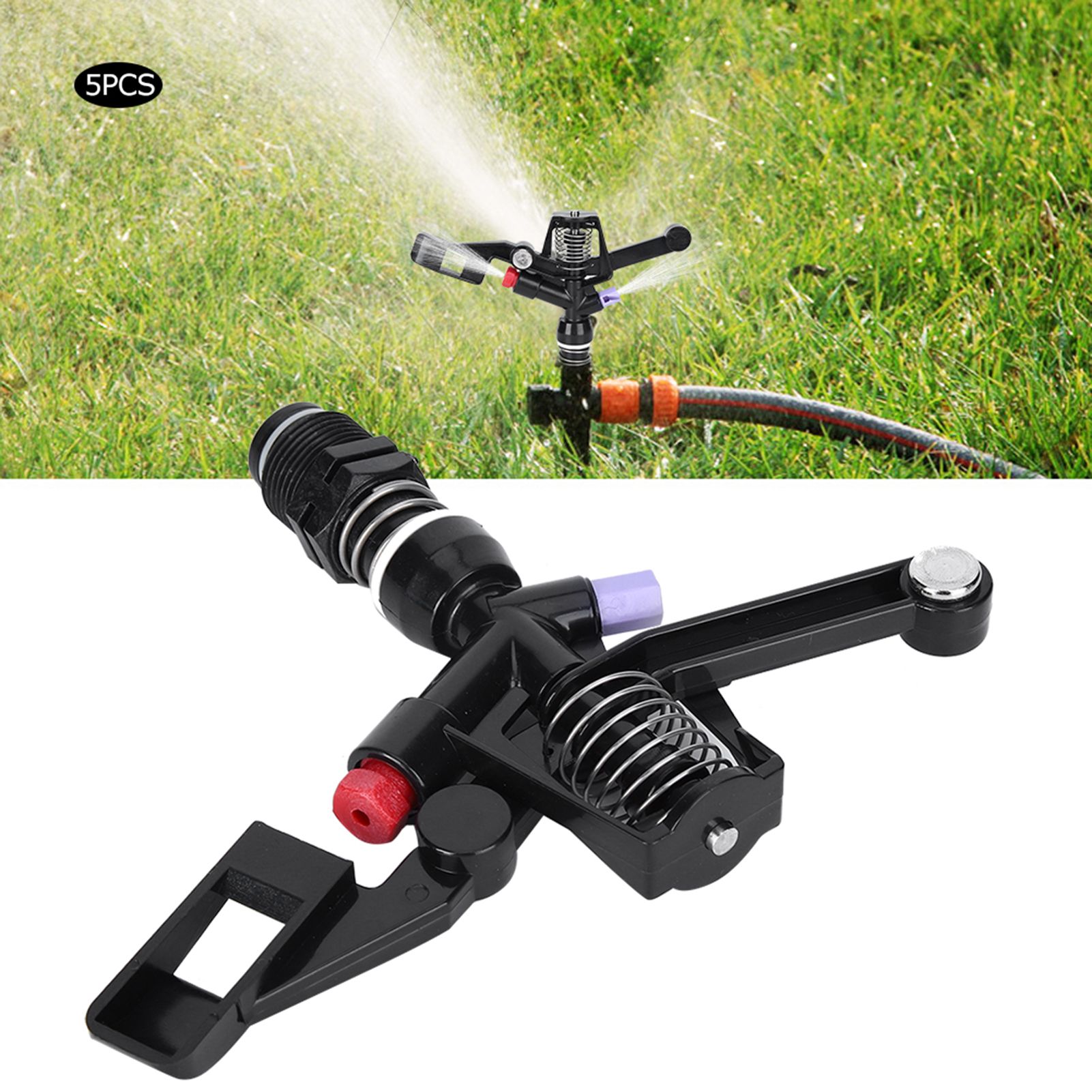 5Pcs Nozzle Rotating Rocker Spraying Tool 3/4in DN20 Male Thread for — image 1