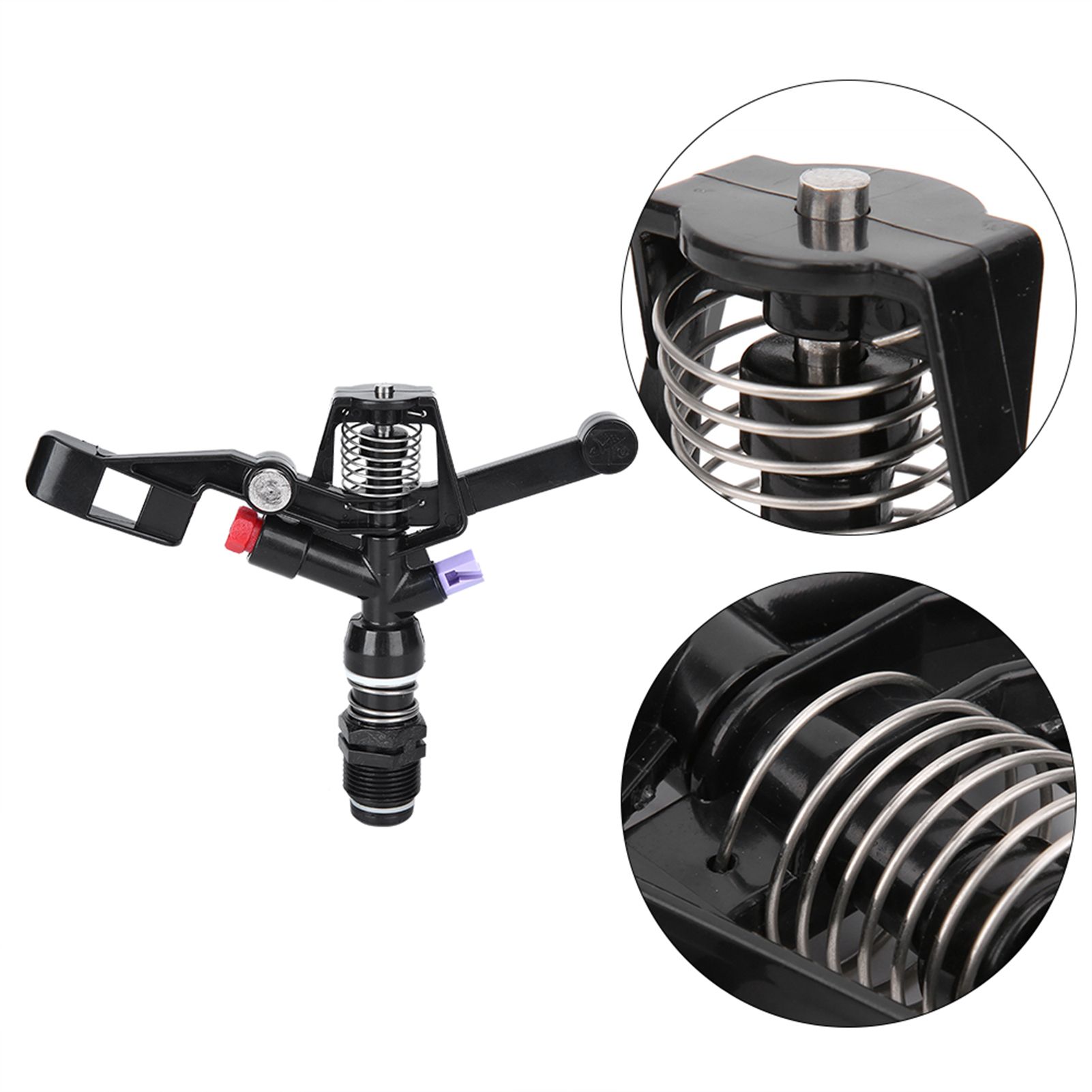 5Pcs Nozzle Rotating Rocker Spraying Tool 3/4in DN20 Male Thread for view 10