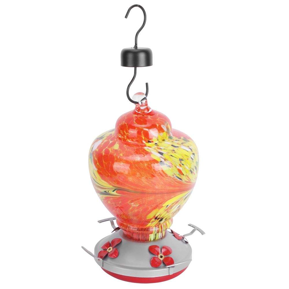 Courtyard Colorful Painting Bird Feeder Water Feeding Tool Equipment for view 9