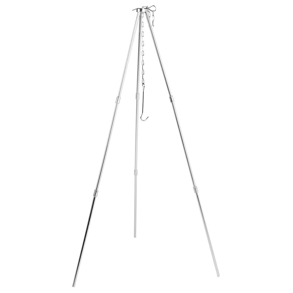 Portable Outdoor Cooking Tripod with Adjustable Hang Chain Hanging Pot Grill view 3