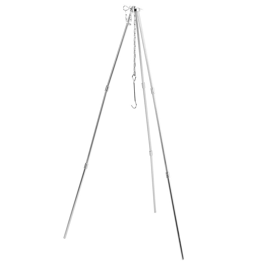 Portable Outdoor Cooking Tripod with Adjustable Hang Chain Hanging Pot Grill view 4
