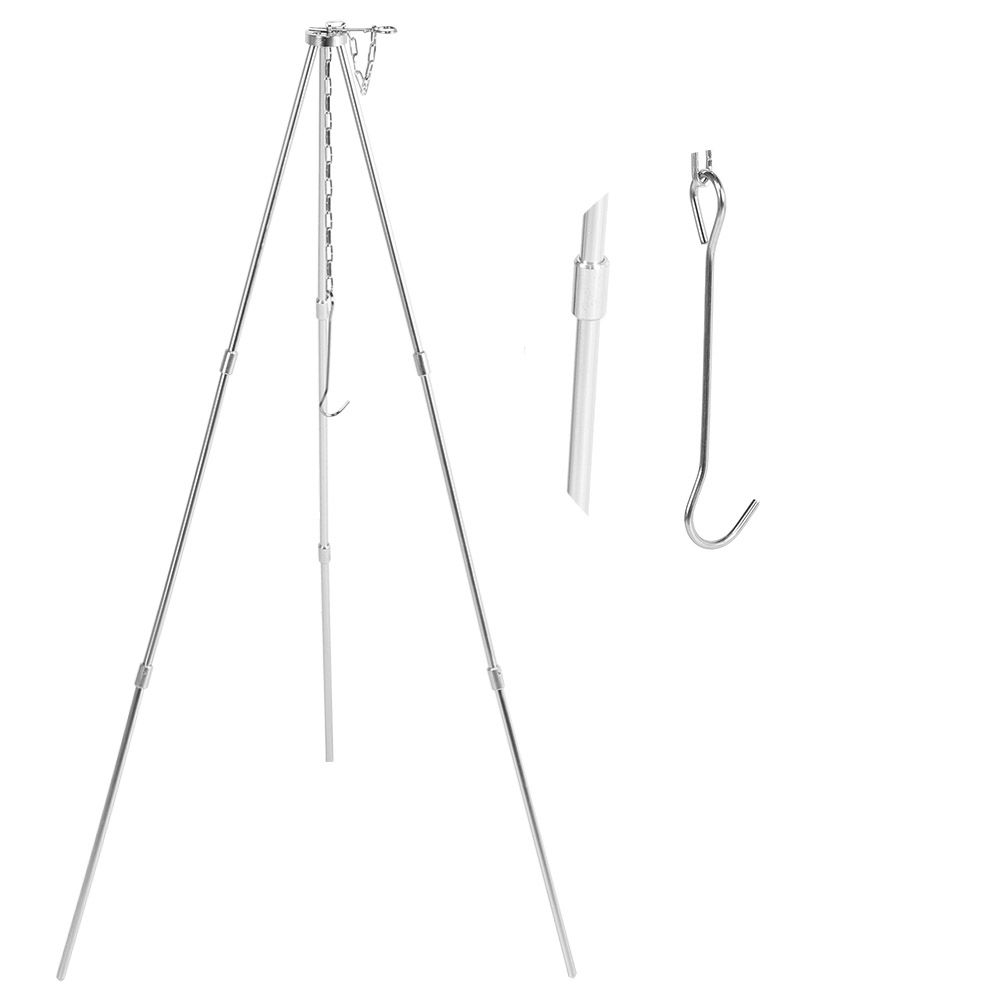 Portable Outdoor Cooking Tripod with Adjustable Hang Chain Hanging Pot Grill view 6