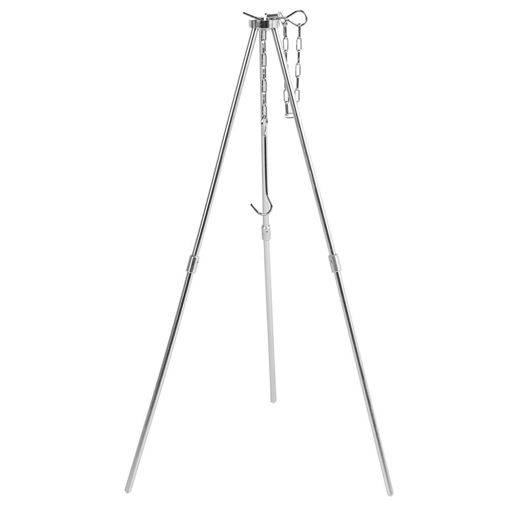 Portable Outdoor Cooking Tripod with Adjustable Hang Chain Hanging Pot Grill view 8