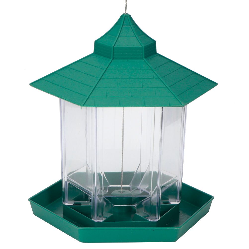 Waterproof Hanging Plastic Transparent Bird Feeder Feeding Tools for Outdoor
