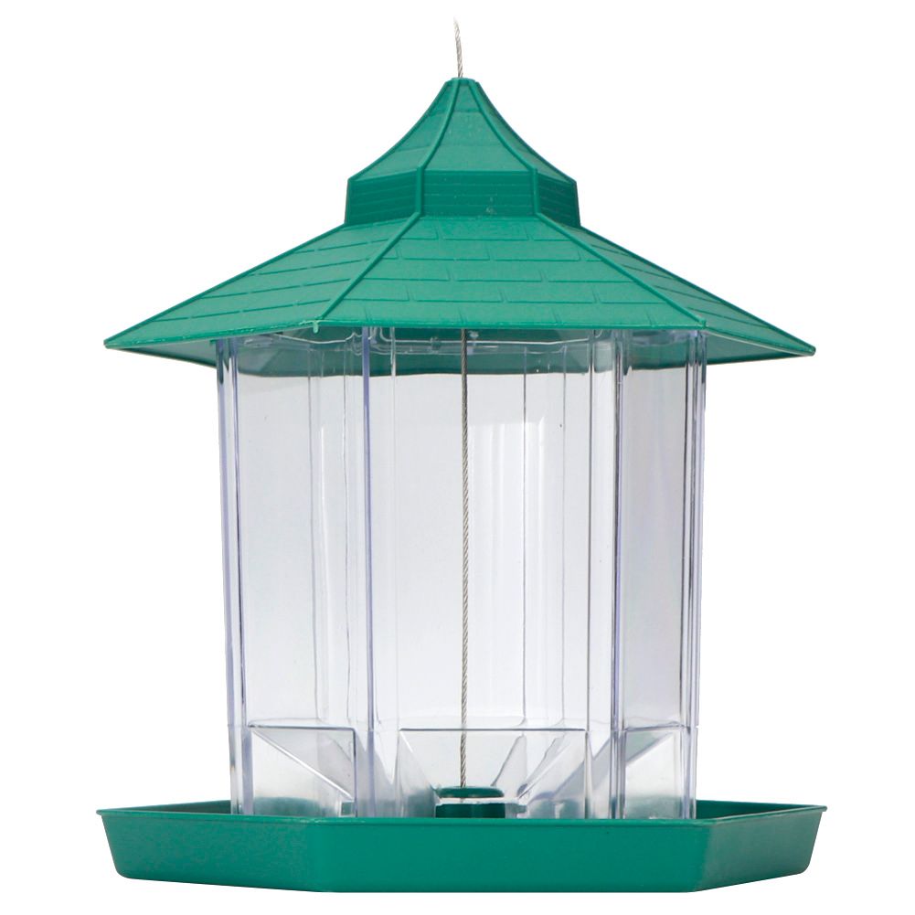 Waterproof Hanging Plastic Transparent Bird Feeder Feeding Tools for Outdoor view 2