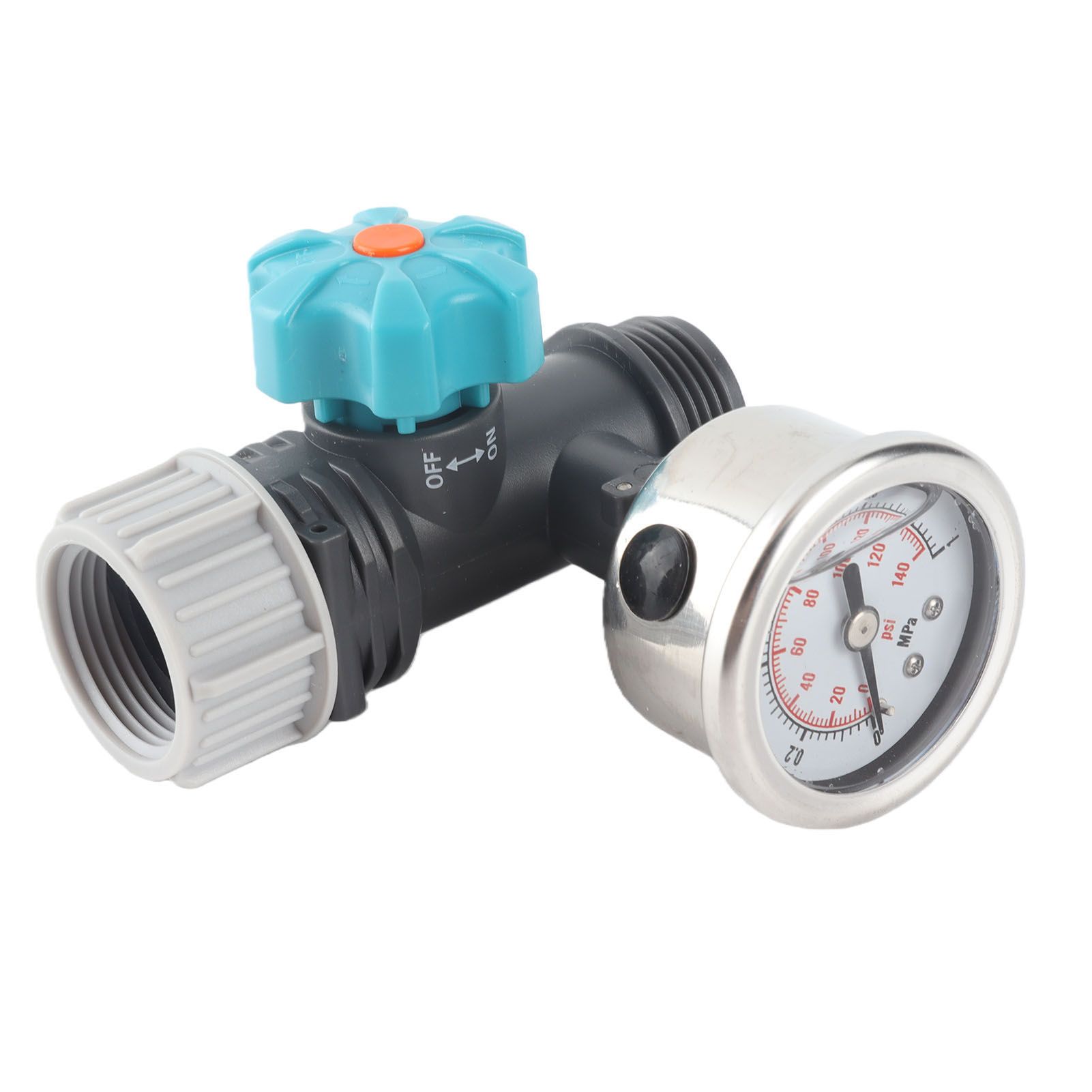 G3/4in Adjustable Water Pressure Regulator Valve with Pressure Gauge