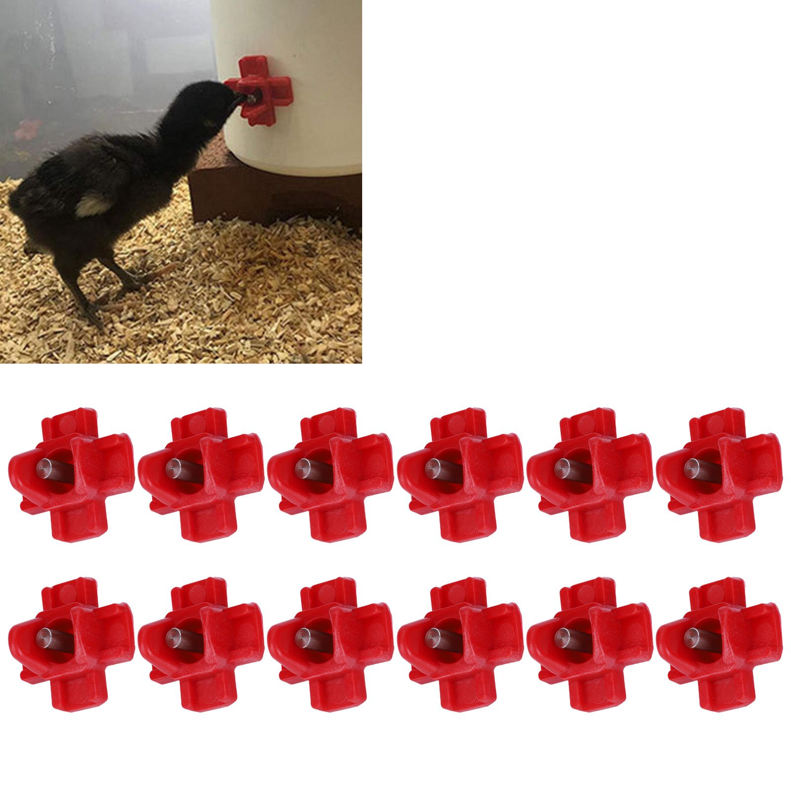 12PCS Automatic Poultry Drinking Nipples Waterer Drinker for Chicken Quail view 9