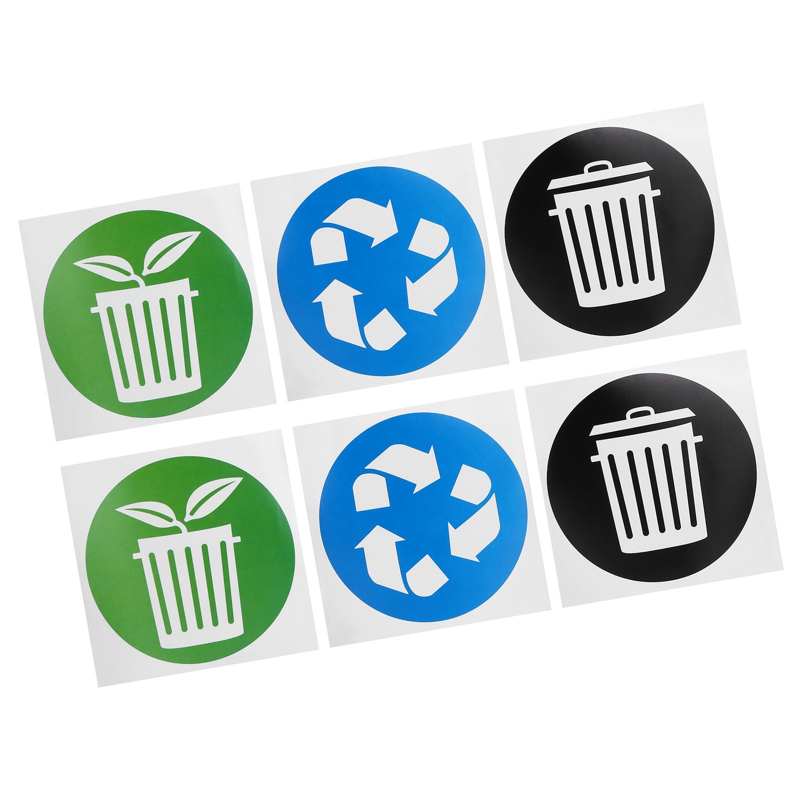 60Pcs/Set Circular Garbage Collection Identification Recycle Decal Dustbin Sticker view 6