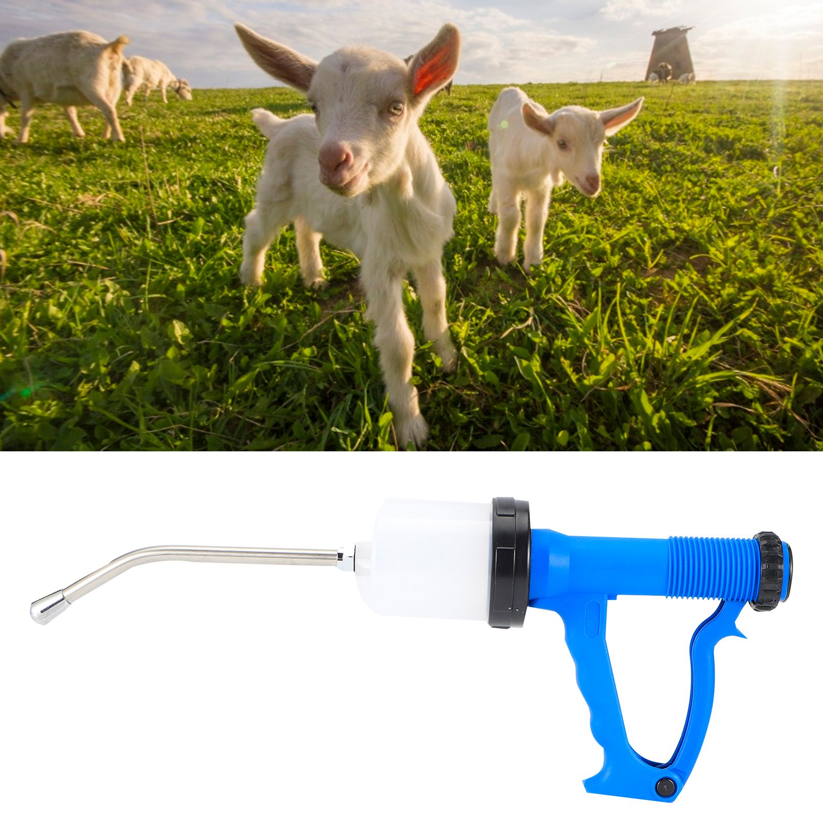 Veterinary Adjustable Continuous Syringe Animal Feeding Oral On Injection Tool view 9