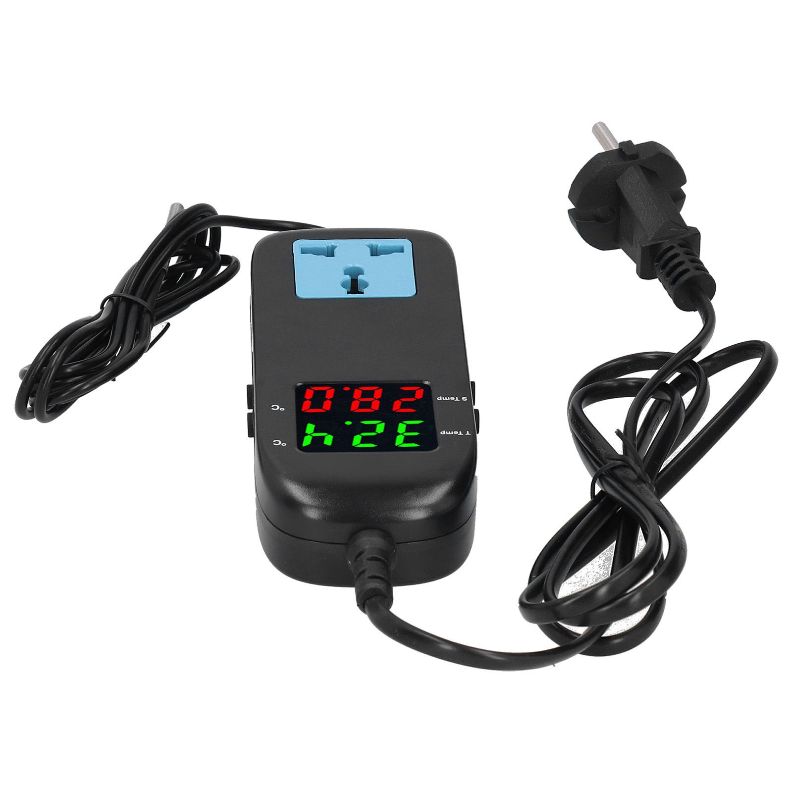 Electronic Thermostat Temperature Controller Dual LED Display with Power Cord