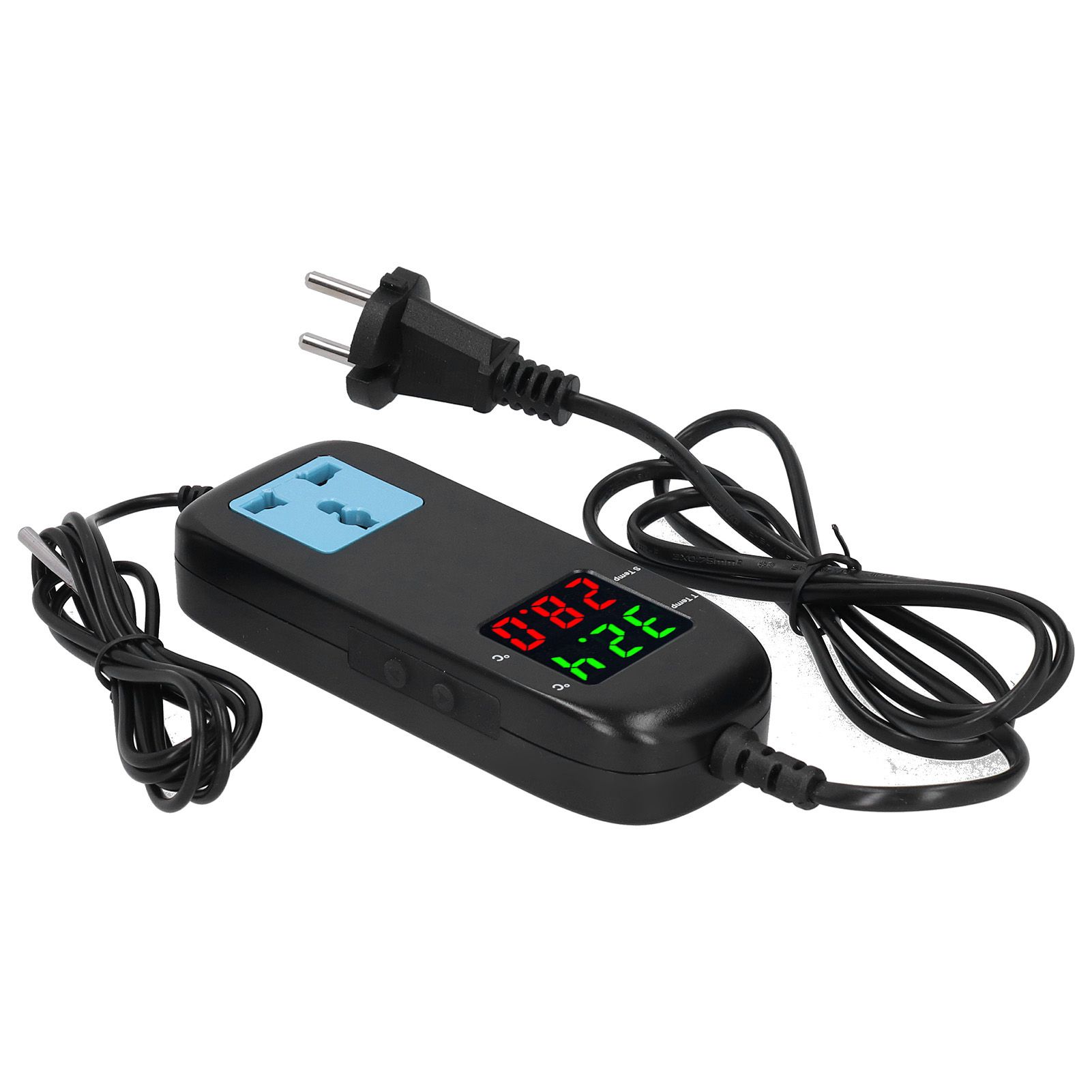 Electronic Thermostat Temperature Controller Dual LED Display with Power Cord view 4