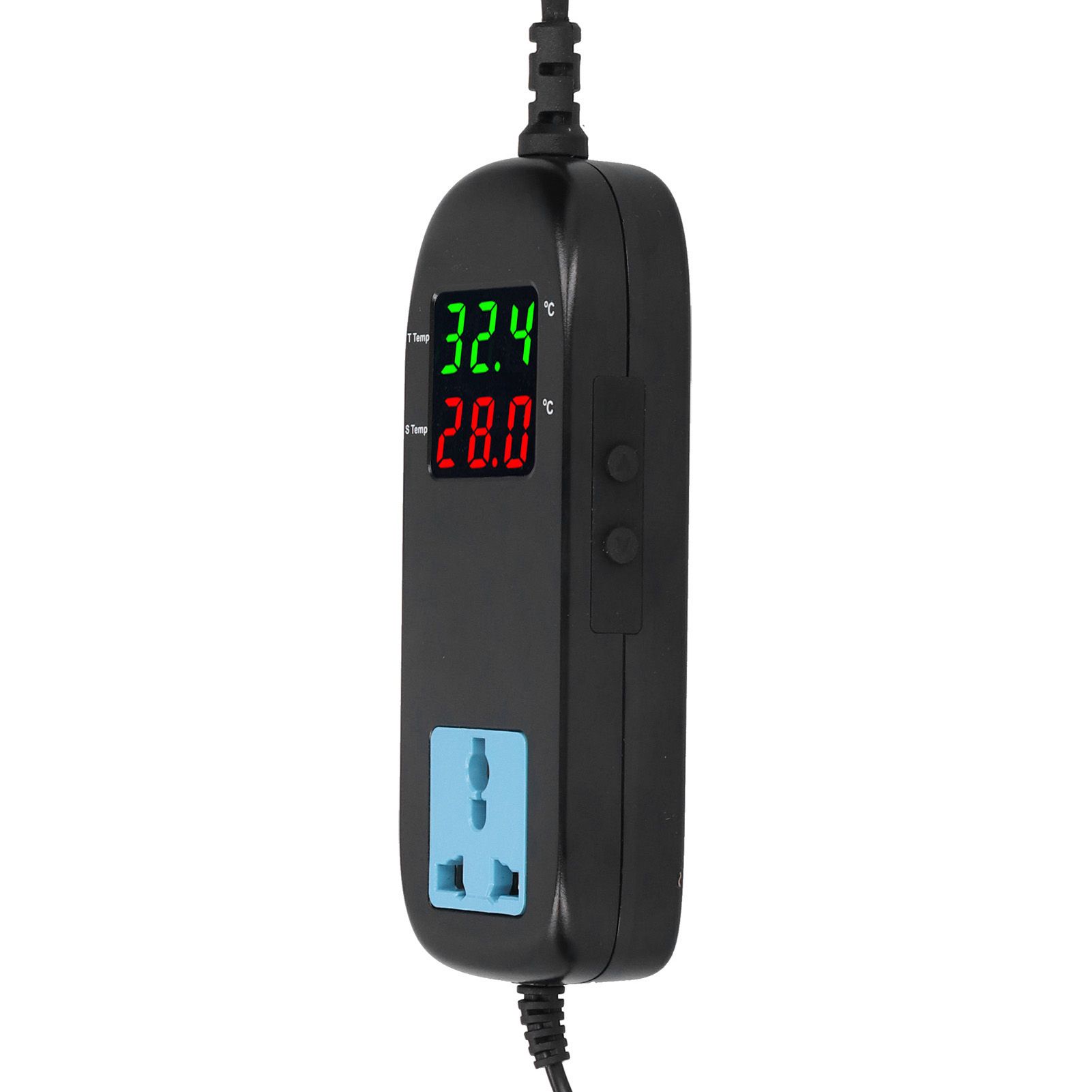 Electronic Thermostat Temperature Controller Dual LED Display with Power Cord view 8