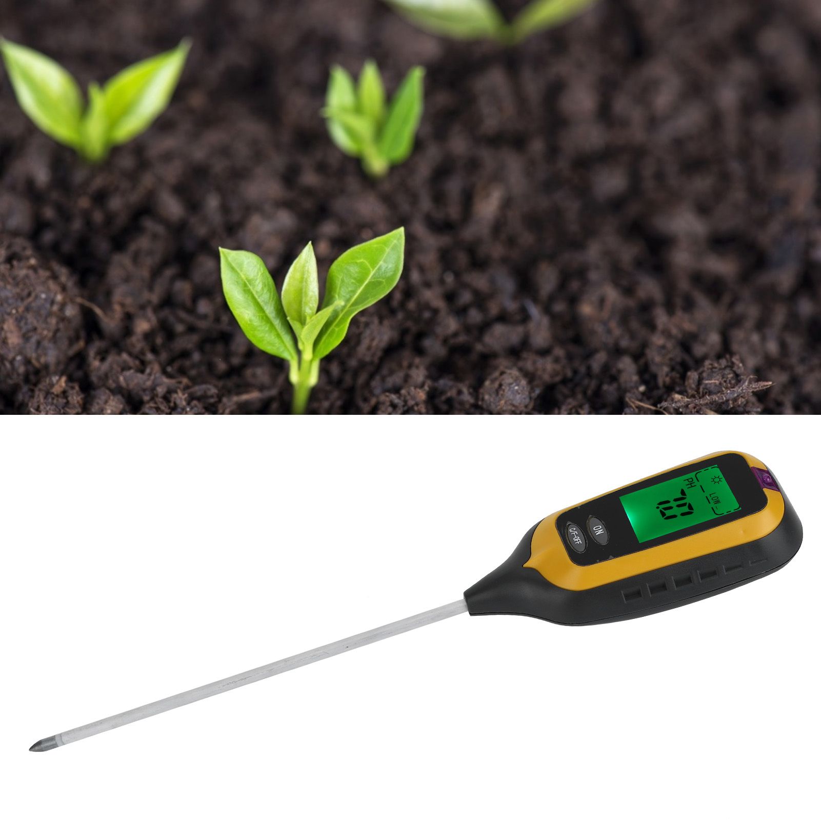 4‑in‑1 Soil Moisture Temperature Light PH Tester Meter Gardening Tools for view 10